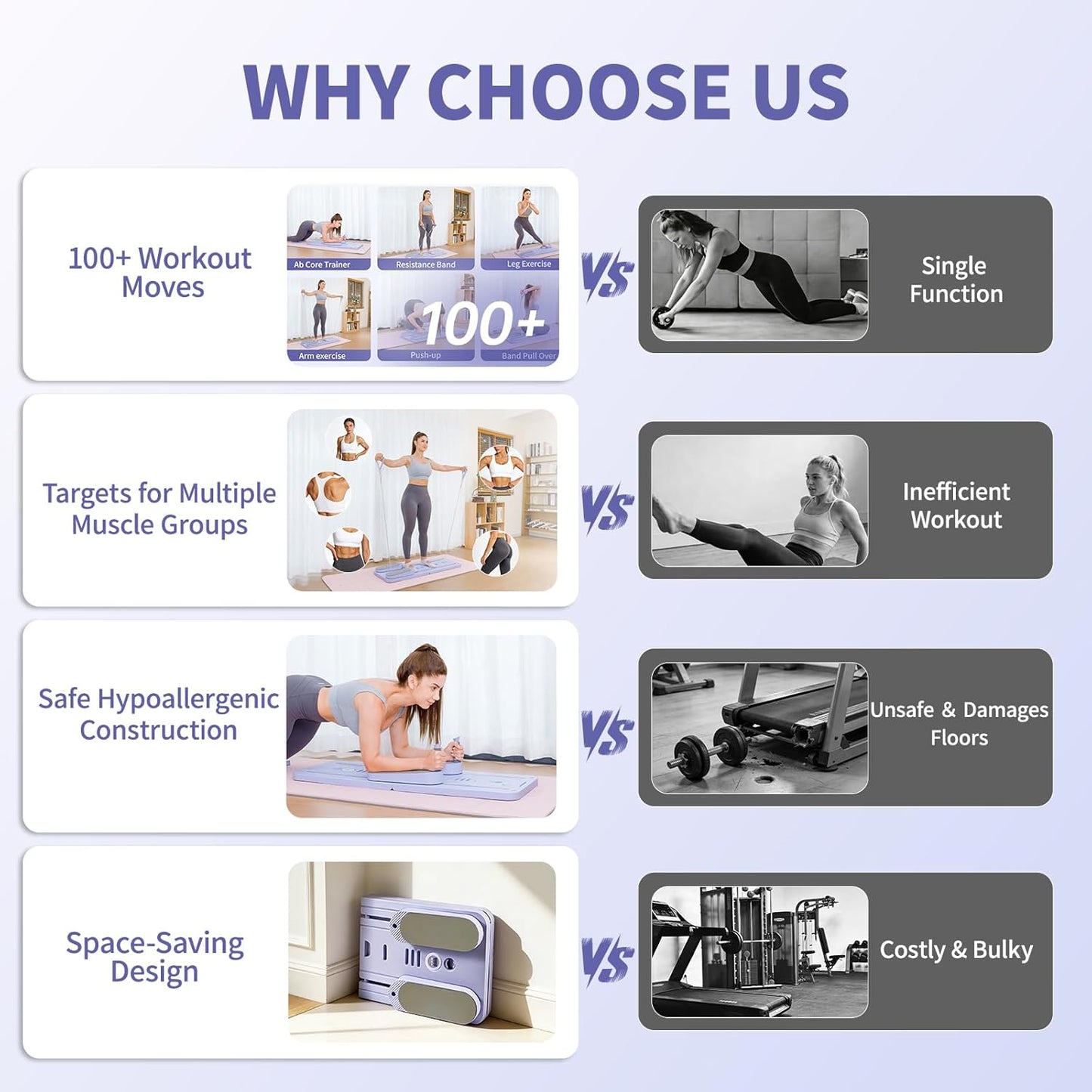 Pilates Board, Reformer Sets, Multifunctional Abdominal for Home Workout Equipment with Pilates Ball & Resistance Bands, Portable Foldable Ab Board Trainer Pilate Exercise Machine for Women