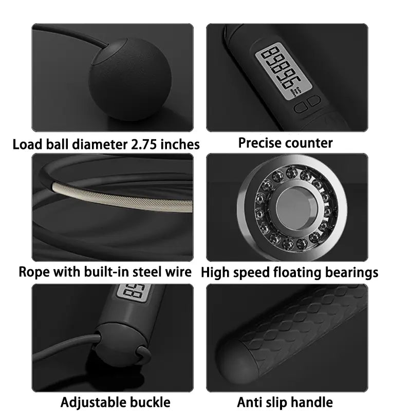 Weighted Jump Rope with Counter – Cardio Workout for Maintain Your Figure , Adults & Kids