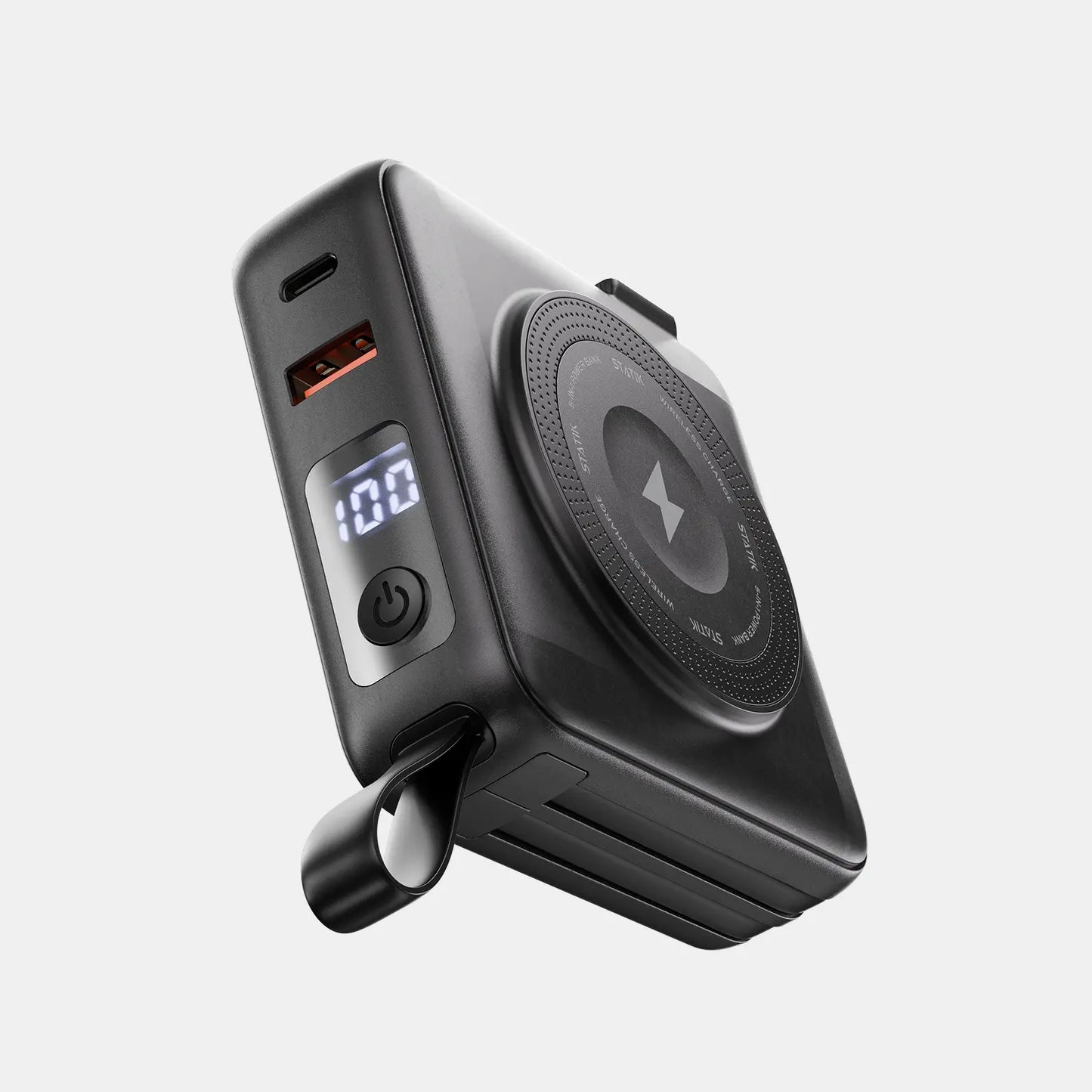 STATIK Smartcharge Gen 2: 5-In-1 Travel Power Bank | 10,000Mah Battery | Built-In Cables | Apple Watch Charger | AC Wall Plug for International Travel | Charging | Wireless