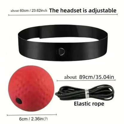 Boxing Reflex Ball - Boxing Speed Trainer with Headgear and Reflective Elastic Line, Home Boxing Equipment for Teenagers to Strengthen Body, Boost Reaction Ability and Hand-Eye Coordination, Men'S Gift Boxing Gear, Male Gifts