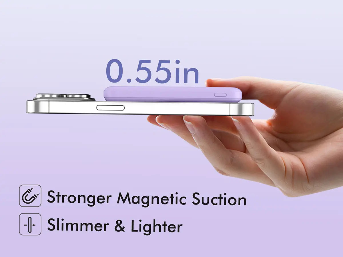 Power Bank Portable Charger Power Bank Power Bank Charger Magnetic Power Bank 5000Mah Magnetic Power Bank Magsafe Wireless Fast Charger for Iphone 12–17 Pro/Pro Max, Compact Portable Battery Pack Lithium Ion Travel Essential