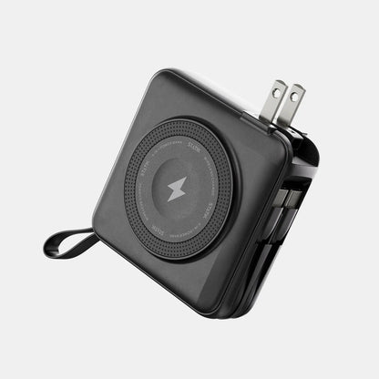 STATIK Smartcharge Gen 2: 5-In-1 Travel Power Bank | 10,000Mah Battery | Built-In Cables | Apple Watch Charger | AC Wall Plug for International Travel | Charging | Wireless