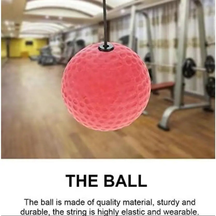 Boxing Reflex Ball - Boxing Speed Trainer with Headgear and Reflective Elastic Line, Home Boxing Equipment for Teenagers to Strengthen Body, Boost Reaction Ability and Hand-Eye Coordination, Men'S Gift Boxing Gear, Male Gifts