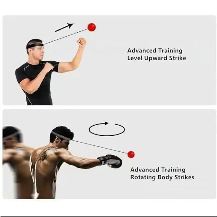 Boxing Reflex Ball - Boxing Speed Trainer with Headgear and Reflective Elastic Line, Home Boxing Equipment for Teenagers to Strengthen Body, Boost Reaction Ability and Hand-Eye Coordination, Men'S Gift Boxing Gear, Male Gifts