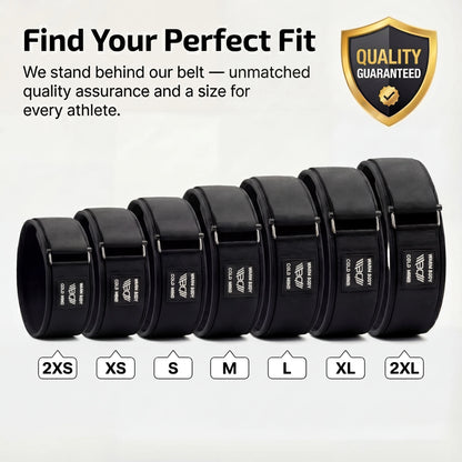 WARM BODY COLD MIND Black Nylon Weightlifting Belt 2.0 with Velcro Strap for Powerlifting, 7Mm and 5Mm Variations, Functional Training, Gym Training Sessions, Back Support Belt, Lightweight Flexible Fit, Core Stability, Quick Adjust
