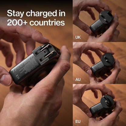 STATIK Smartcharge Gen 2: 5-In-1 Travel Power Bank | 10,000Mah Battery | Built-In Cables | Apple Watch Charger | AC Wall Plug for International Travel | Charging | Wireless