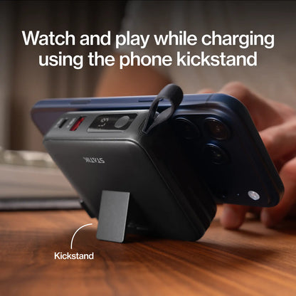 STATIK Smartcharge Gen 2: 5-In-1 Travel Power Bank | 10,000Mah Battery | Built-In Cables | Apple Watch Charger | AC Wall Plug for International Travel | Charging | Wireless