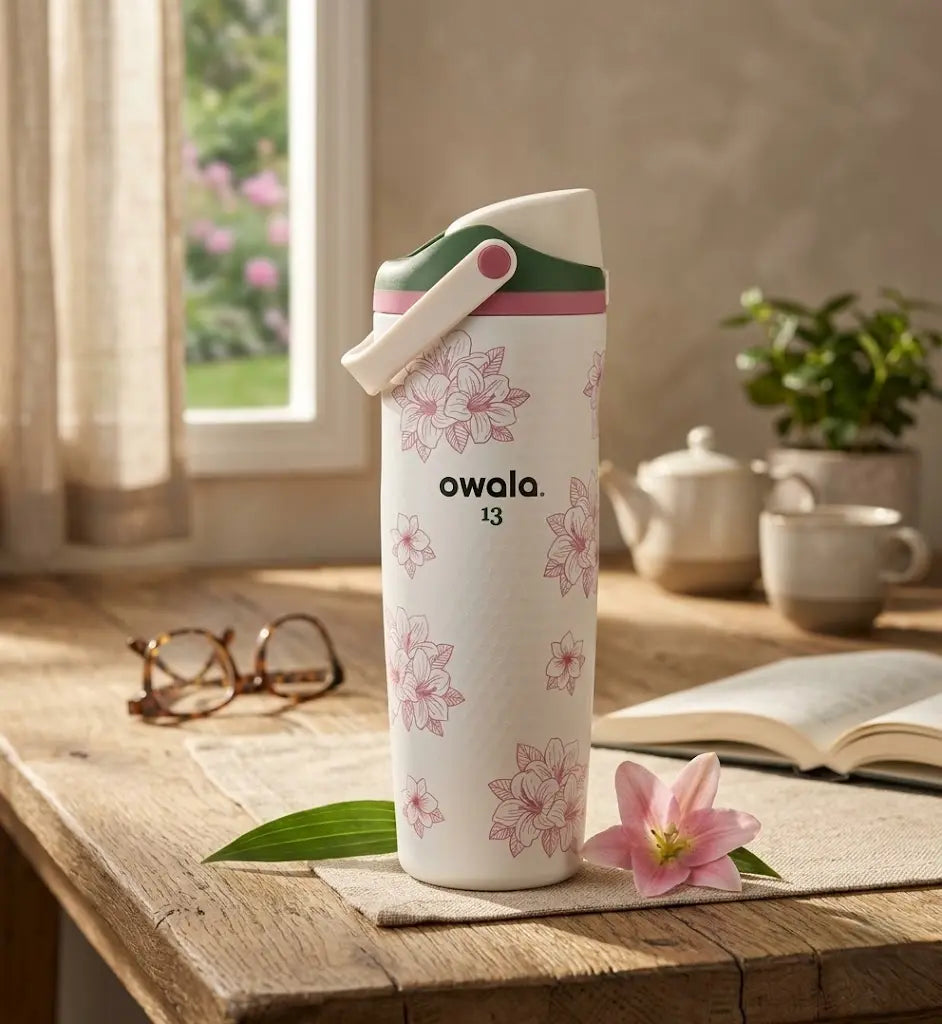 [NEW 2026] OWALA Freesip 30Oz “Azalea 13” Masters Edition – Limited Release Golf Water Bottle