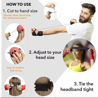 Boxing Reflex Ball - Boxing Speed Trainer with Headgear and Reflective Elastic Line, Home Boxing Equipment for Teenagers to Strengthen Body, Boost Reaction Ability and Hand-Eye Coordination, Men'S Gift Boxing Gear, Male Gifts